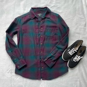 COPY - Root Flannel - purple and turquoise